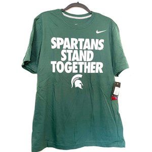 Spartans Stand Together Nike Shirt, Regular Fit - Color: Green, Size: Large